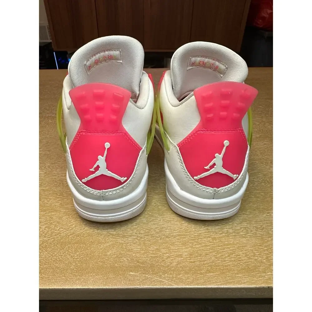 Jordan Women's Athletic Shoes White Pink Neon Yellow